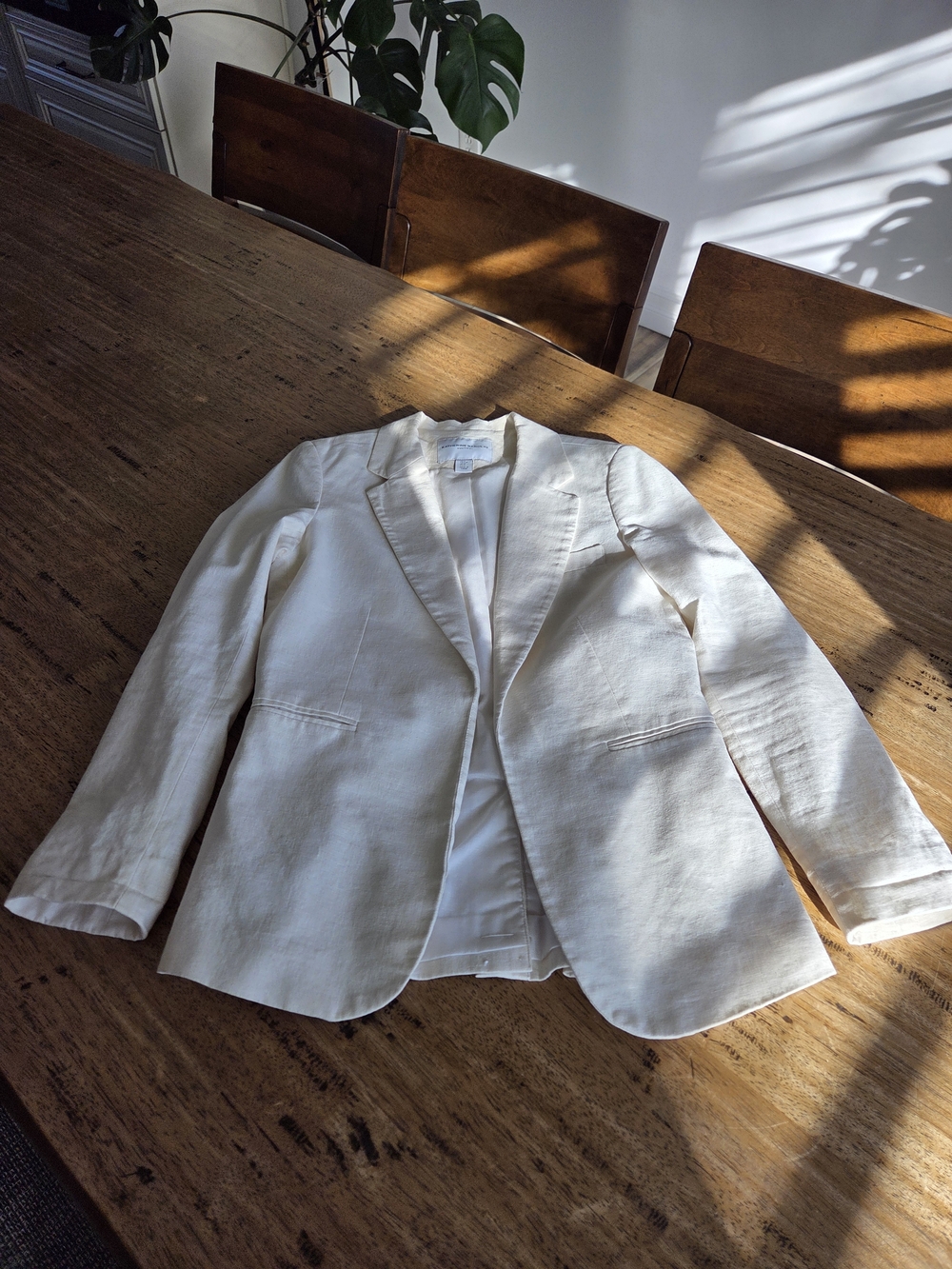 Katherine Barclay Cream Linen Blend Blazer